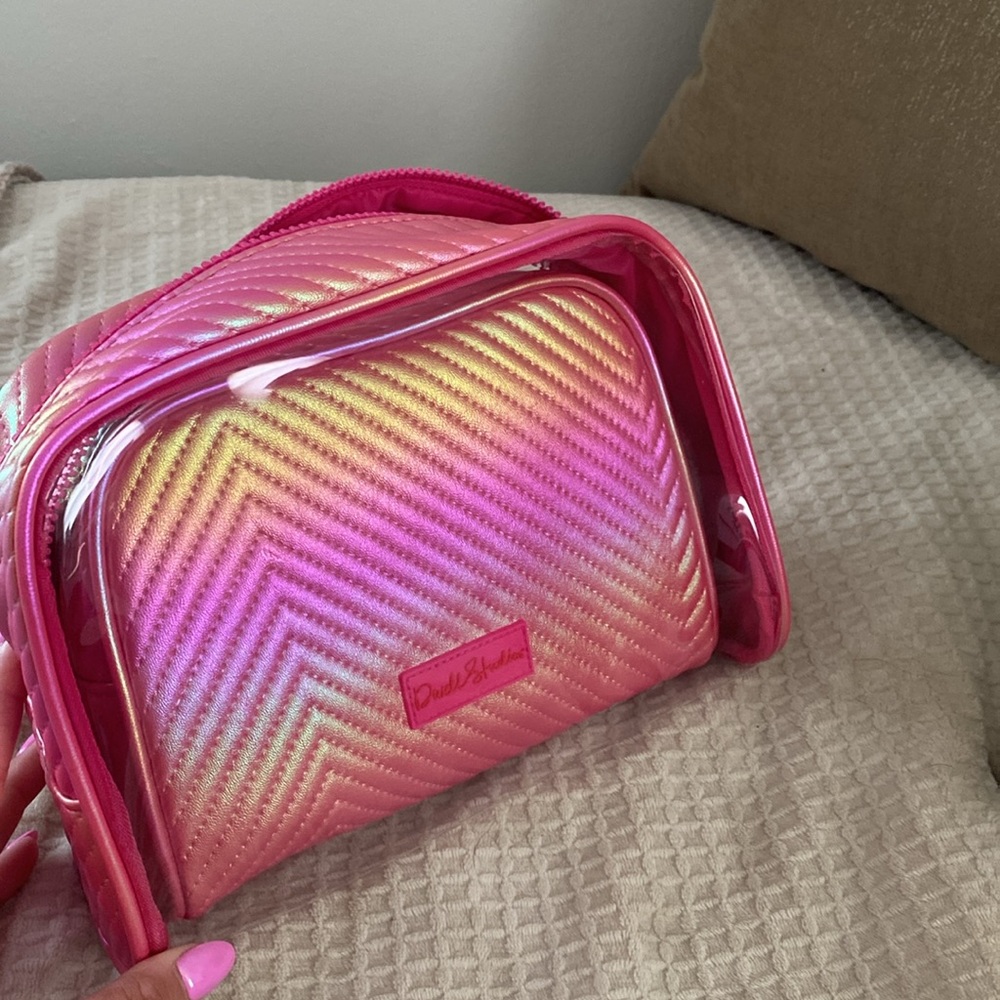 Pink and Clear Chrome Cosmetic Bags - Picture 6 of 6
